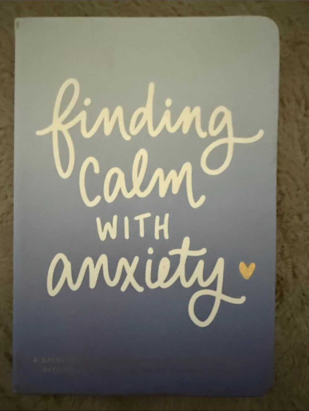 Finding Calm With Anxiety Notebook - Blue Ombre Cover